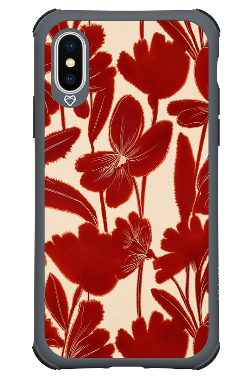 Burgundy Flowers 2.0 - Apple iPhone X