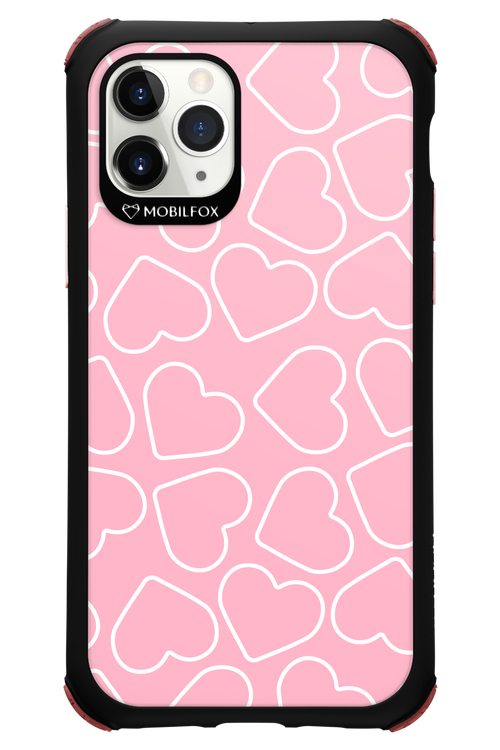 Line Heart Pink - Apple iPhone 11 Pro