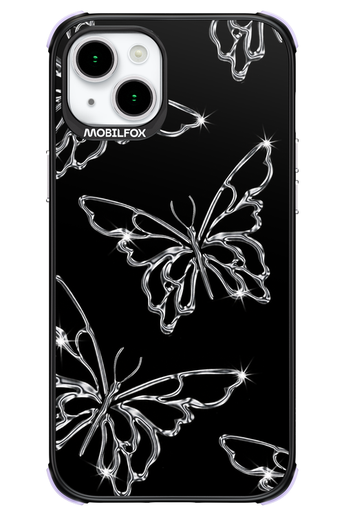 Silver Butterfly 2.0 - Apple iPhone 15 Plus