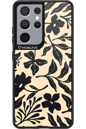 Black Flowers 2.0 - Samsung Galaxy S21 Ultra