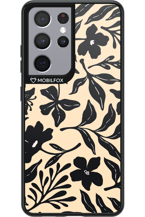Black Flowers 2.0 - Samsung Galaxy S21 Ultra
