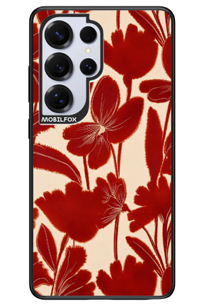 Burgundy Flowers 2.0 - Samsung S25 Ultra
