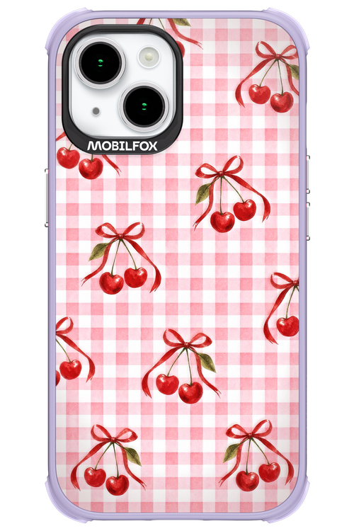 Pink Cherry Checked 2.0 - Apple iPhone 15