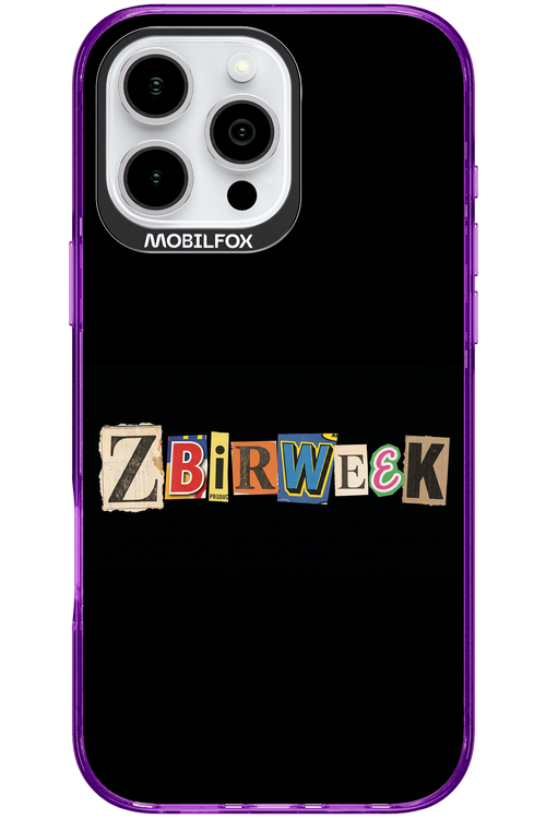 Zbirweek (black) 2.0 - Apple iPhone 16 Pro Max