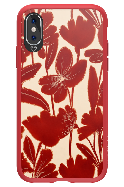 Burgundy Flowers 2.0 - Apple iPhone X