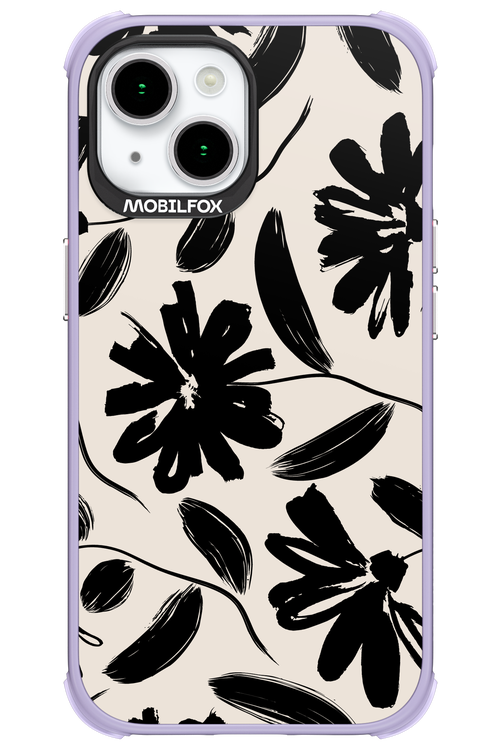 Monochrome Flowerss 2.0 - Apple iPhone 15