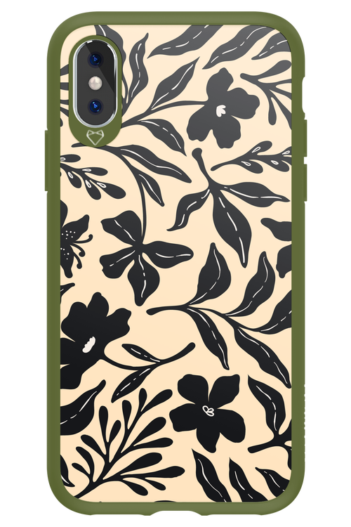 Black Flowers 2.0 - Apple iPhone XS