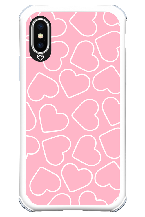 Line Heart Pink - Apple iPhone XS