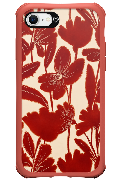 Burgundy Flowers 2.0 - Apple iPhone 8