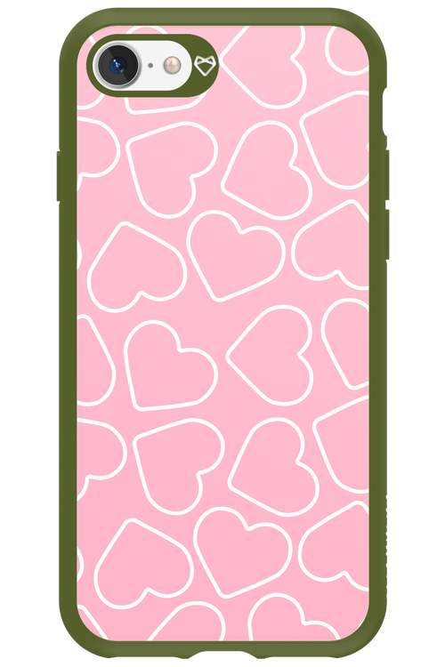 Line Heart Pink - Apple iPhone 7