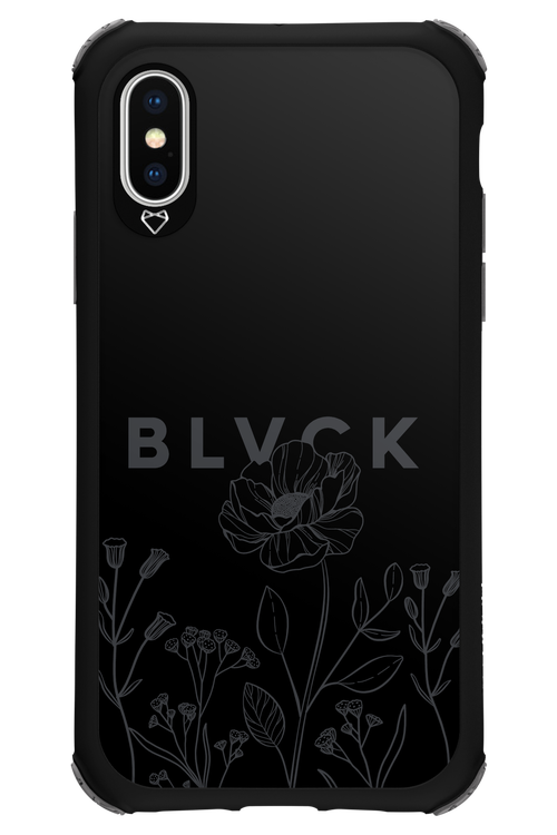 Black Flowers - Apple iPhone XS