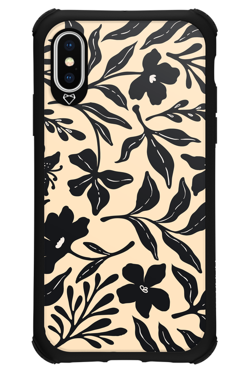 Black Flowers 2.0 - Apple iPhone X