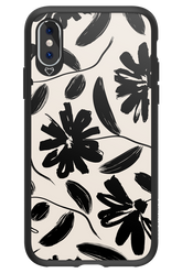 Monochrome Flowerss 2.0 - Apple iPhone X