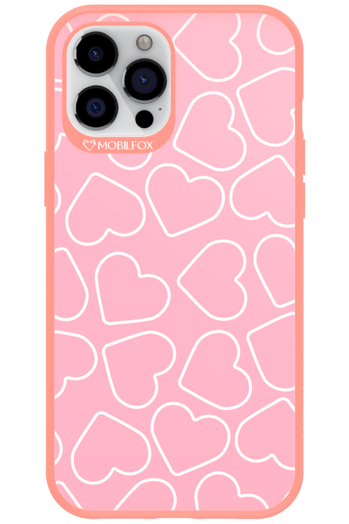 Line Heart Pink - Apple iPhone 12 Pro Max