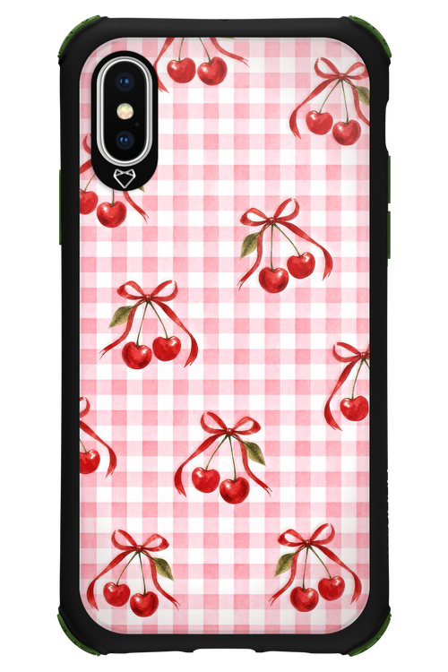 Pink Cherry Checked 2.0 - Apple iPhone X