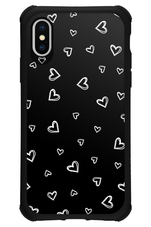 Monochrome Hearts 2.0 - Apple iPhone XS