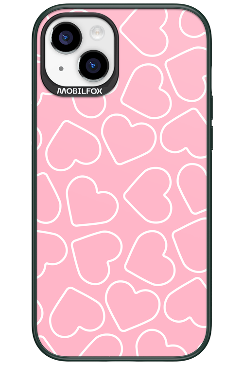 Line Heart Pink - Apple iPhone 15 Plus