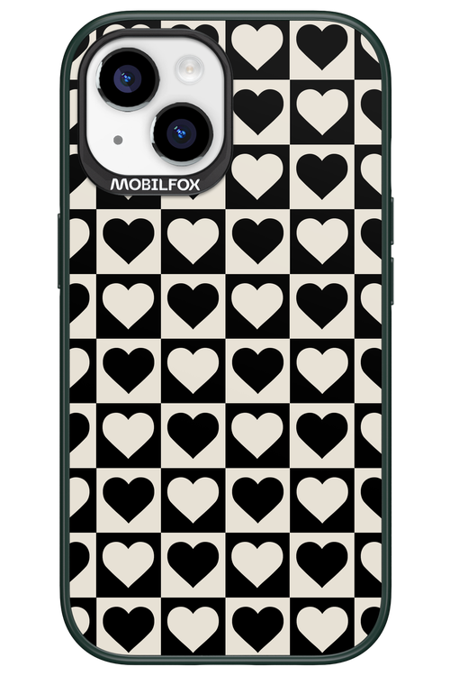 Checkered Heart - Apple iPhone 15