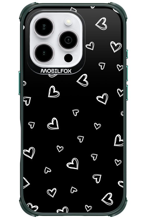 Monochrome Hearts 2.0 - Apple iPhone 16 Pro