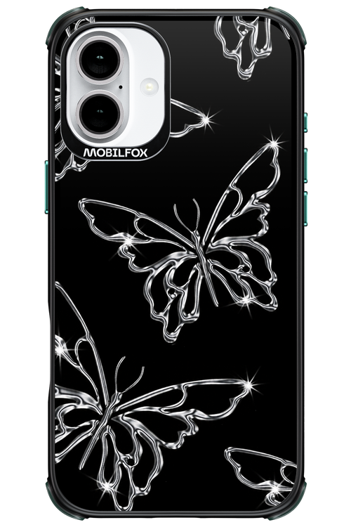 Silver Butterfly 2.0 - Apple iPhone 16 Plus
