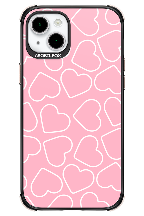 Line Heart Pink - Apple iPhone 15 Plus