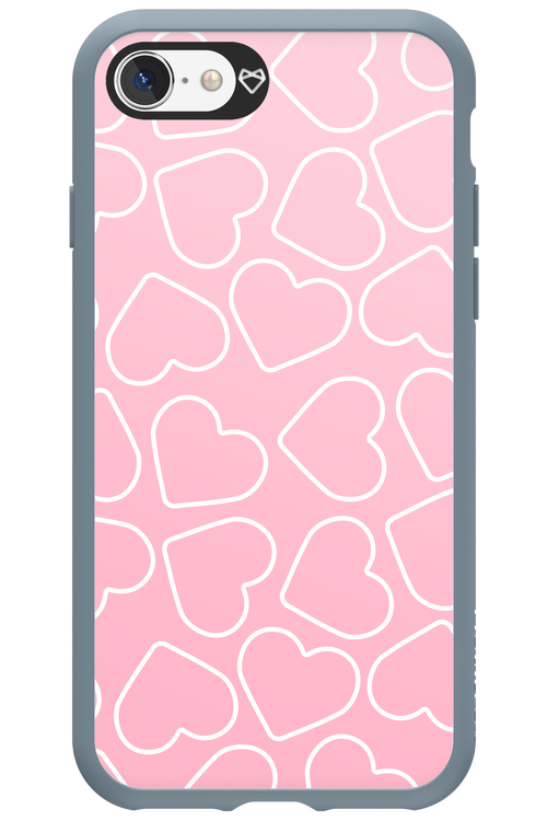 Line Heart Pink - Apple iPhone SE 2020