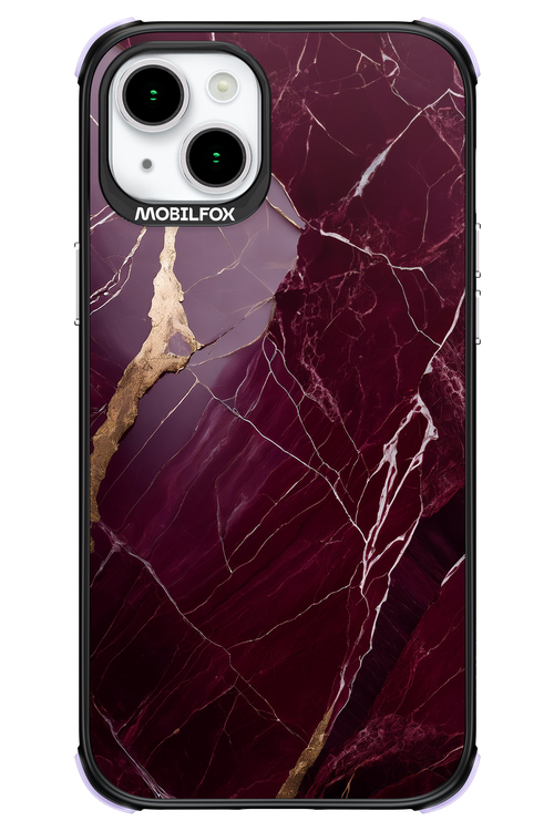 Burgundy Marble - Apple iPhone 15 Plus