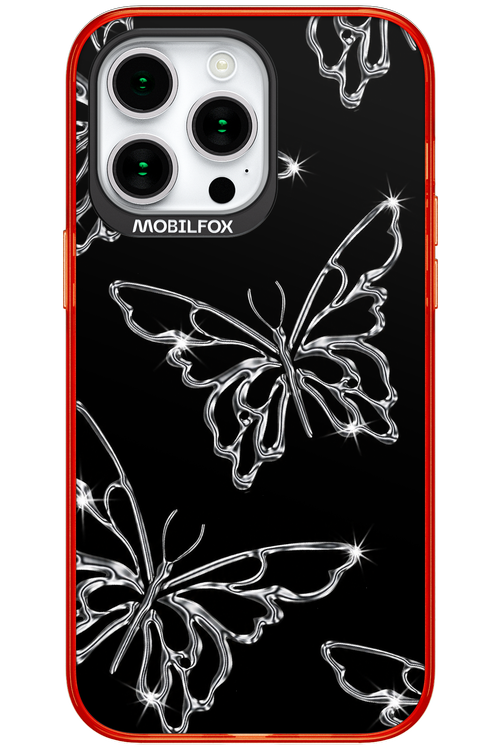 Silver Butterfly 2.0 - Apple iPhone 15 Pro Max