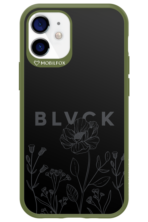 Black Flowers - Apple iPhone 12 Mini