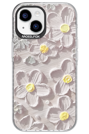 White Flowers - Apple iPhone 15