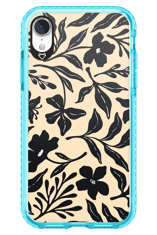 Black Flowers 2.0 - Apple iPhone XR