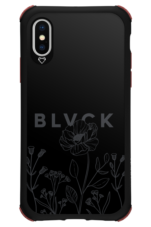 Black Flowers - Apple iPhone XS