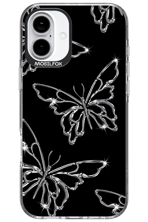 Silver Butterfly 2.0 - Apple iPhone 16 Plus