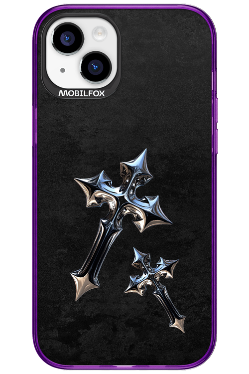 Chrome Crosses 2.0 - Apple iPhone 15 Plus