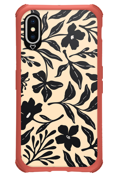 Black Flowers 2.0 - Apple iPhone X