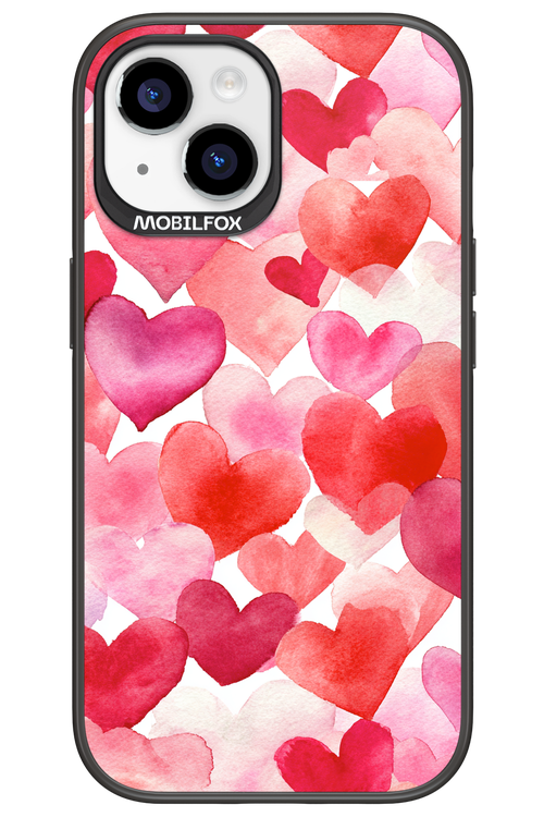 Water Painted Heart 2.0 - Apple iPhone 15