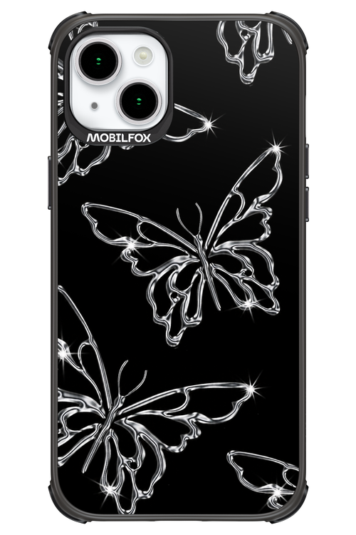 Silver Butterfly 2.0 - Apple iPhone 15 Plus