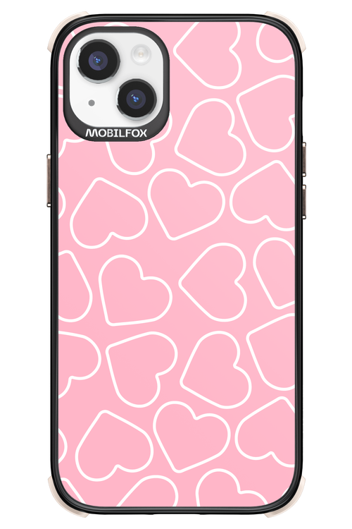 Line Heart Pink - Apple iPhone 14 Plus