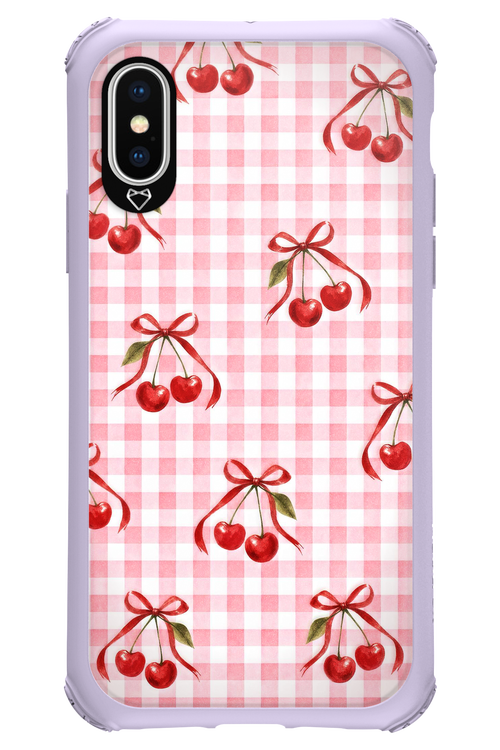 Pink Cherry Checked 2.0 - Apple iPhone X