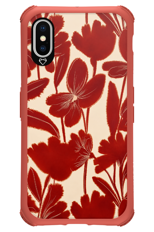 Burgundy Flowers 2.0 - Apple iPhone XS