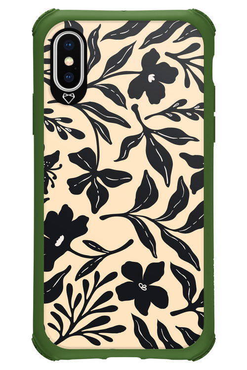 Black Flowers 2.0 - Apple iPhone XS