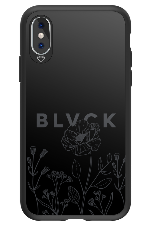 Black Flowers - Apple iPhone XS