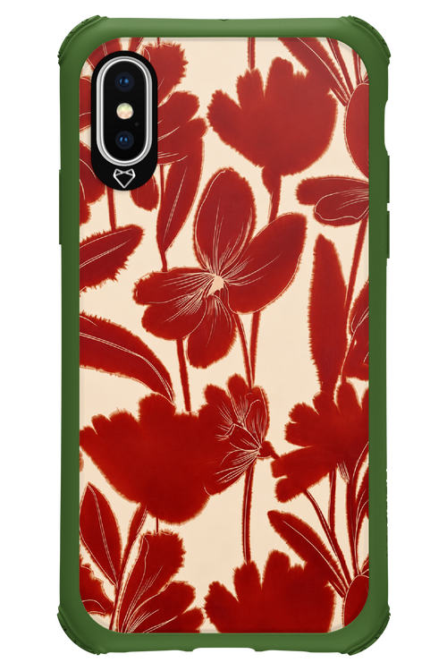 Burgundy Flowers 2.0 - Apple iPhone XS