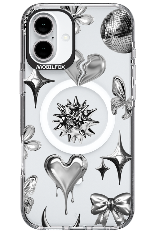 Silver Zone Transparent - Apple iPhone 16 Plus