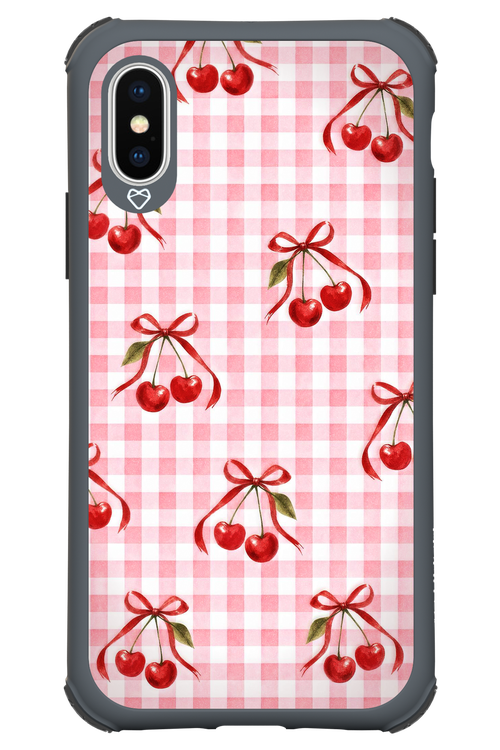 Pink Cherry Checked 2.0 - Apple iPhone XS