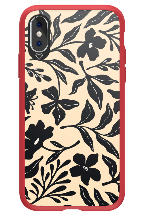 Black Flowers 2.0 - Apple iPhone XS