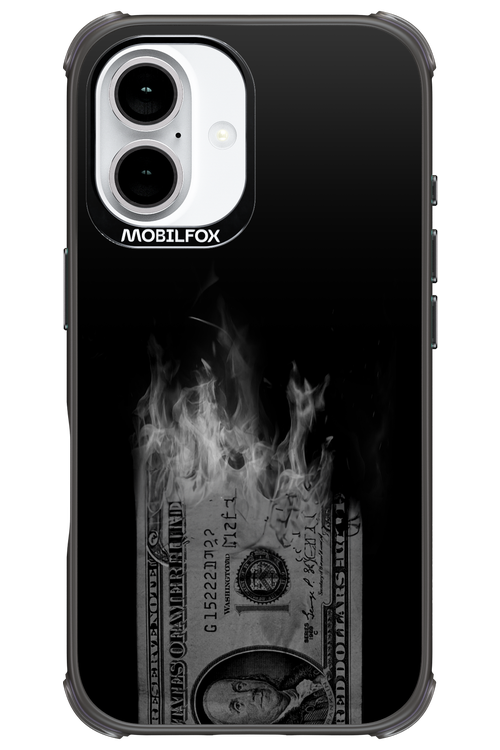 Money Burn B&W - Apple iPhone 16