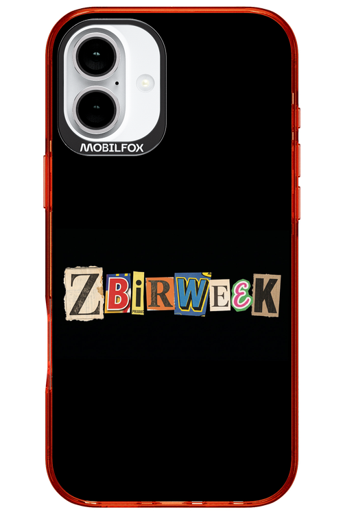 Zbirweek (black) 2.0 - Apple iPhone 16 Plus