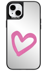 Pink Heart Mirror 2.0 - Apple iPhone 15 Plus
