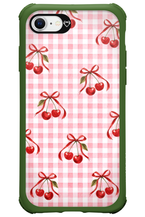 Pink Cherry Checked 2.0 - Apple iPhone 8